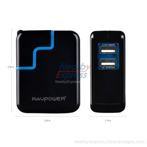 RAVPower RP-UC05 5V 2.4A And 5V 1A Top Charging Dual USB Wall Charger